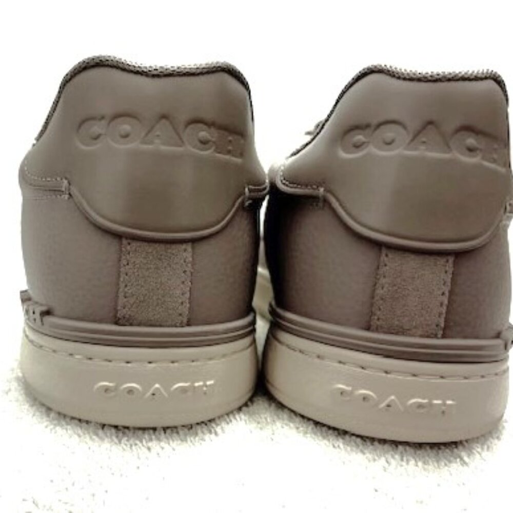 Coach 'Clip' low top leather and suede sneakers in Grey Burch Men's Size 13 - Picture 8 of 12